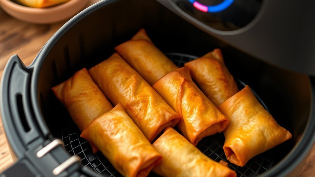 arrange egg rolls properly