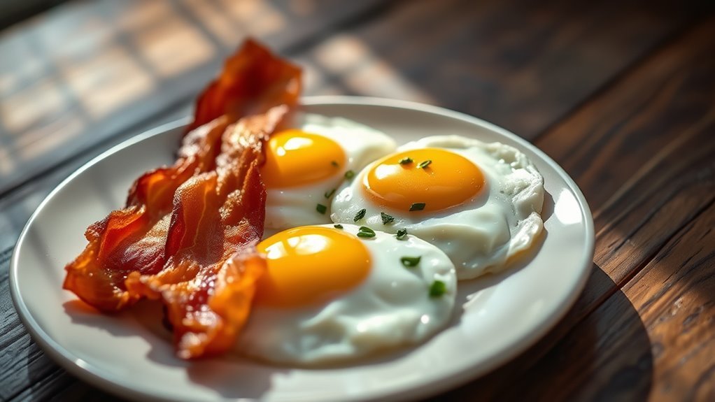 bacon and eggs calories