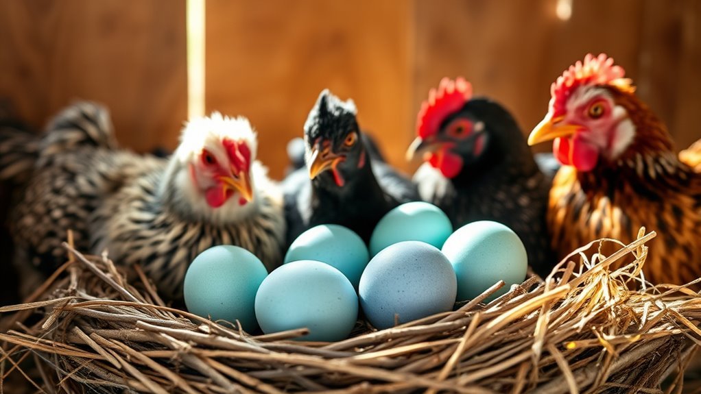 breeds laying colorful eggs