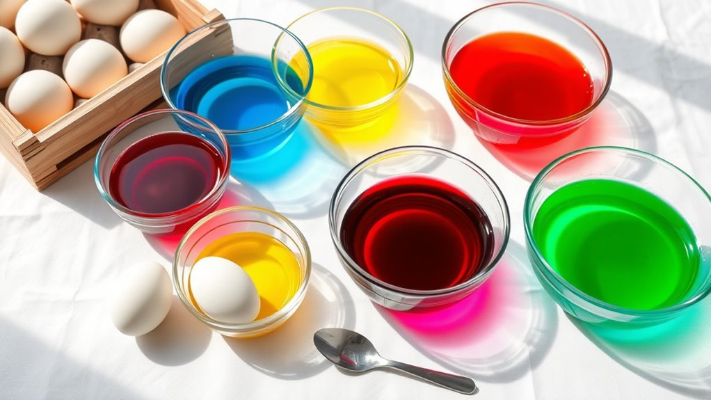 bright vibrant dye bath