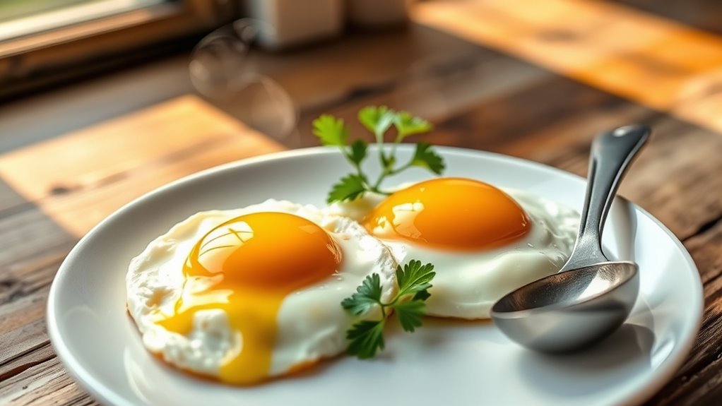 calories in over easy eggs