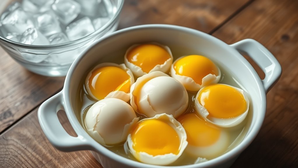 chill eggs for easy peeling