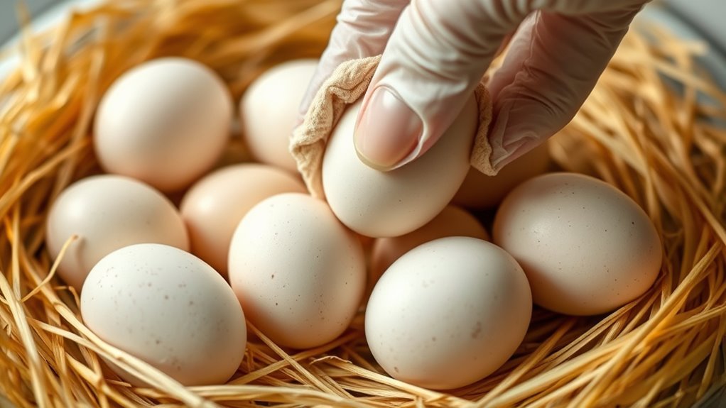 clean eggs only when dirty