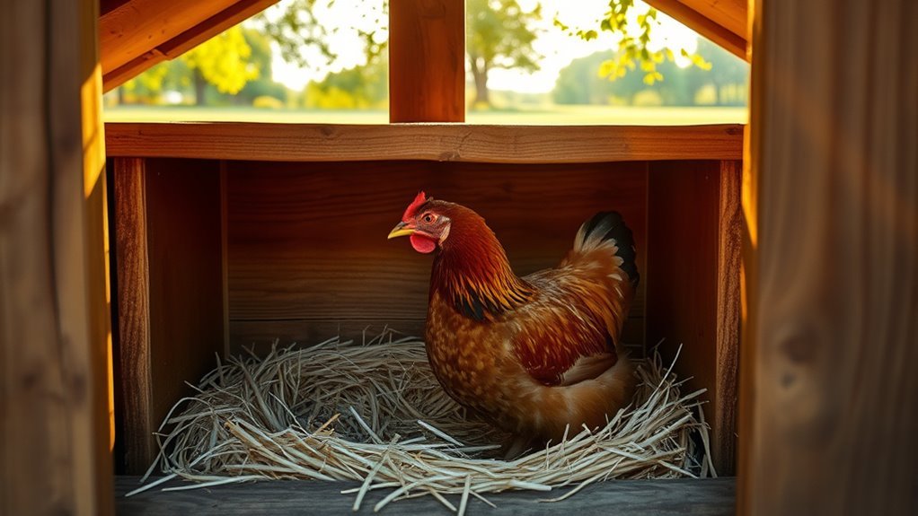 clean quiet nesting environment