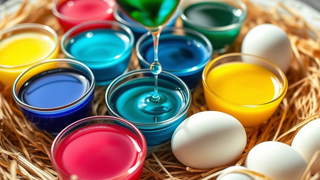 create colorful dye baths