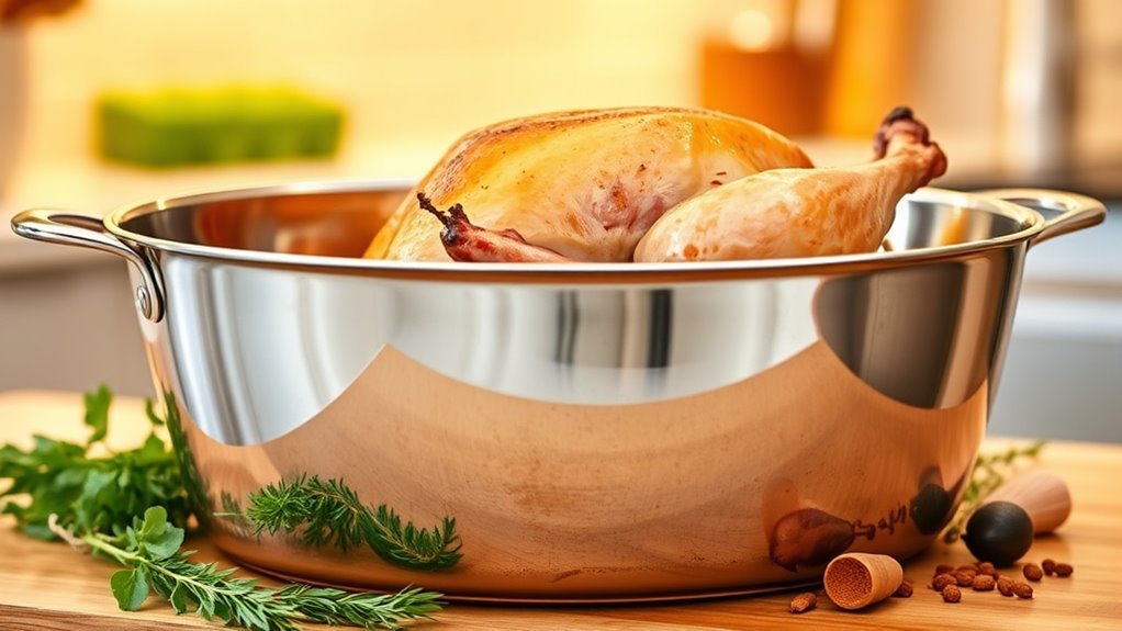deep sided roasting pan benefits