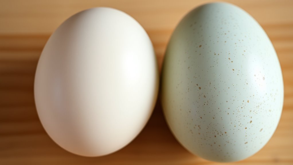 duck eggs are richer and larger