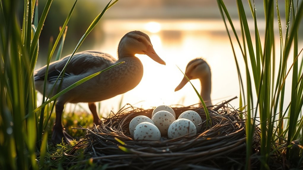 ducks lay eggs early