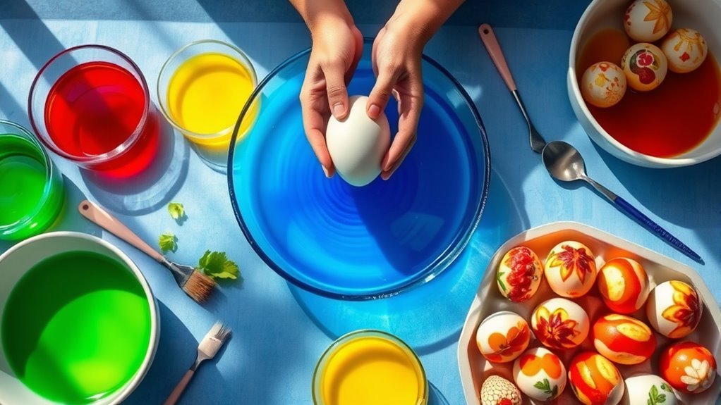 dye eggs with food