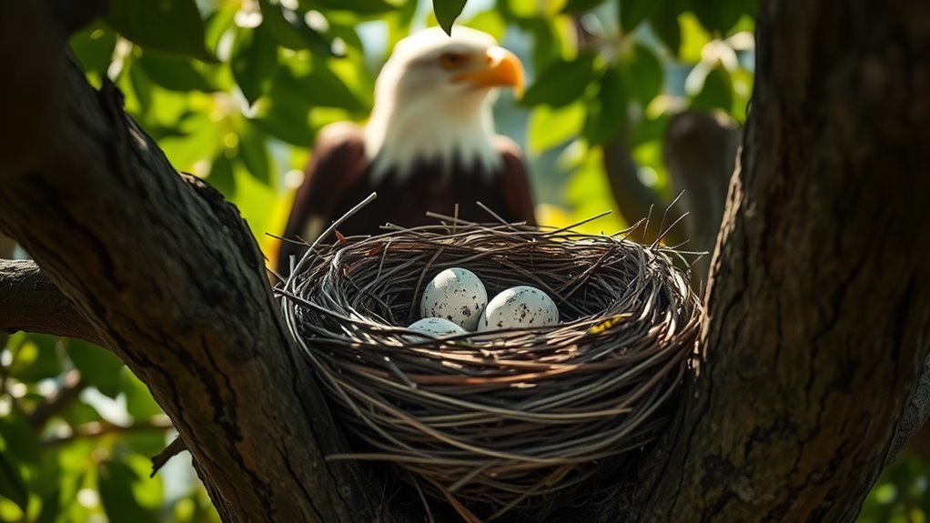 eagle eggs hatch in 34 36 days