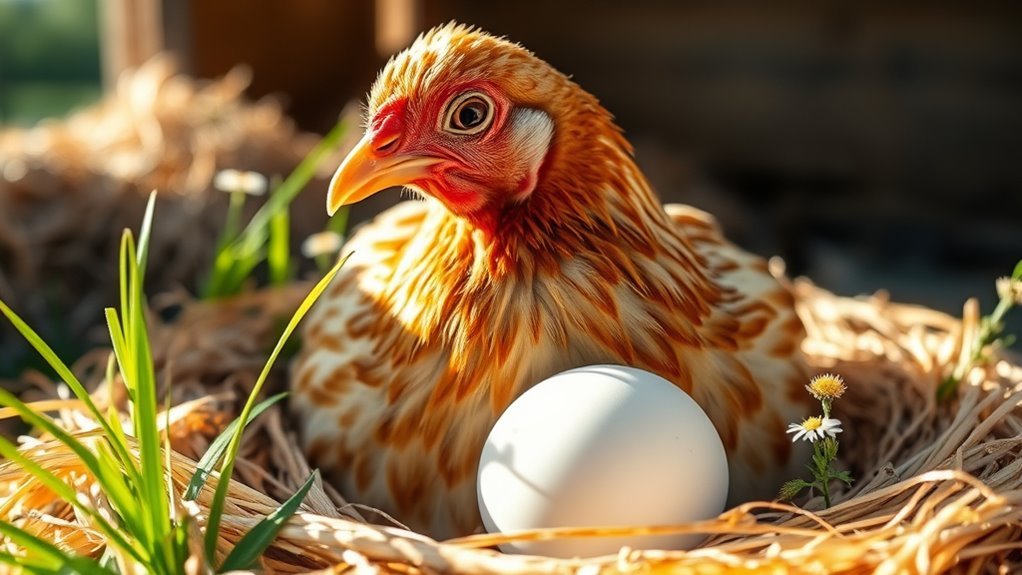 egg formation inside hen