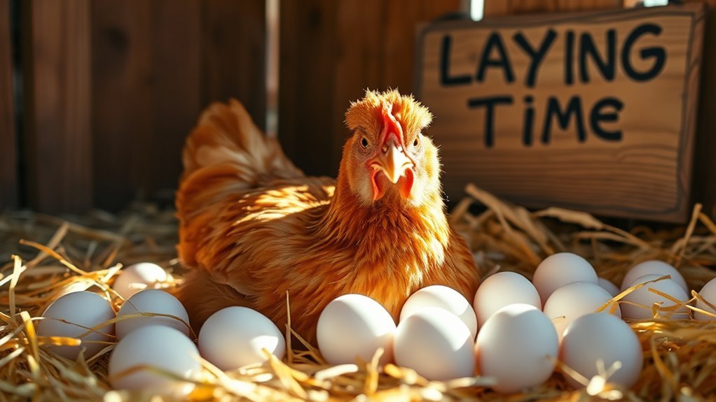 egg laying begins around 18 22 weeks