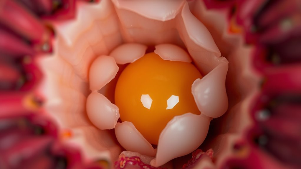 egg white layers form around yolk