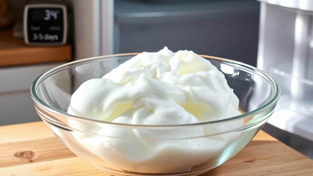 egg whites fridge freezer durations