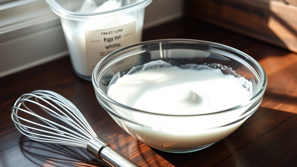 freeze egg whites in portions