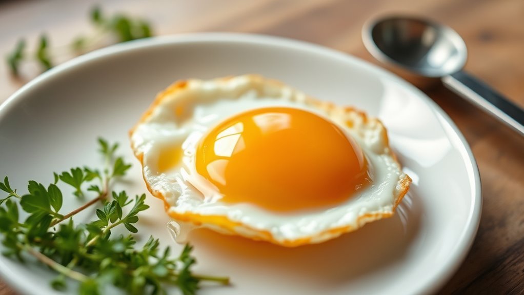 fried egg protein content