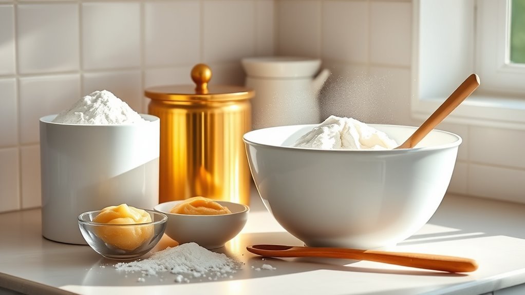 gather ingredients for eggless cake