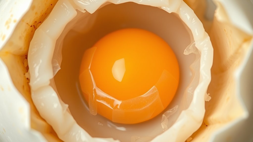layered egg white formation