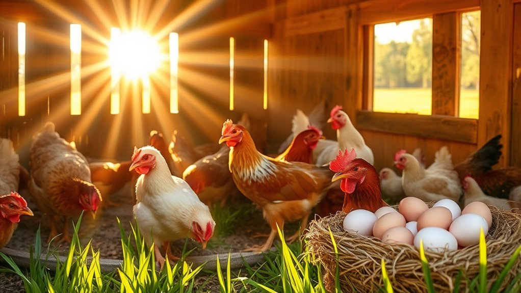 lighting cues egg production