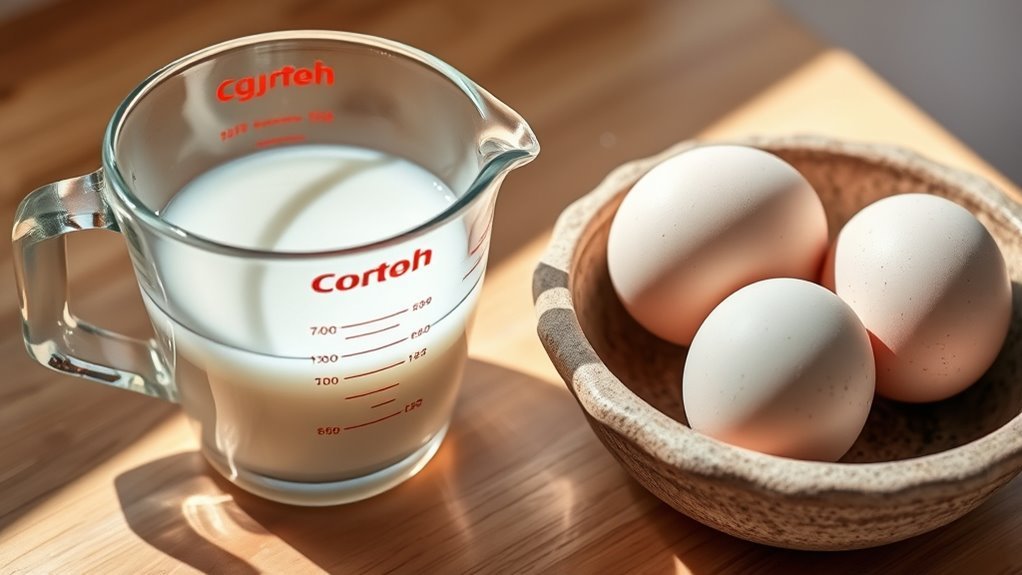 measure separated egg whites precisely