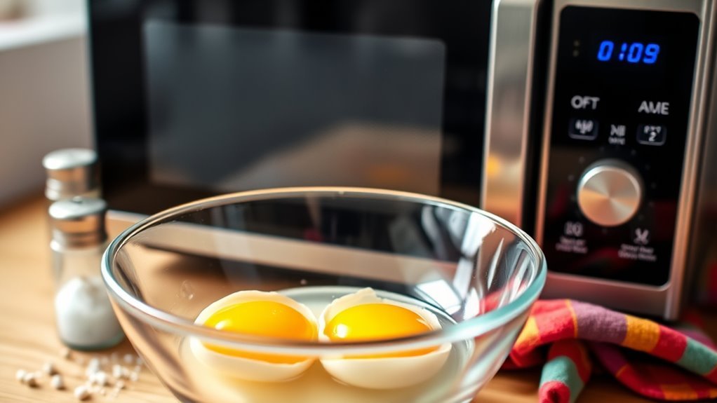 microwave eggs with care