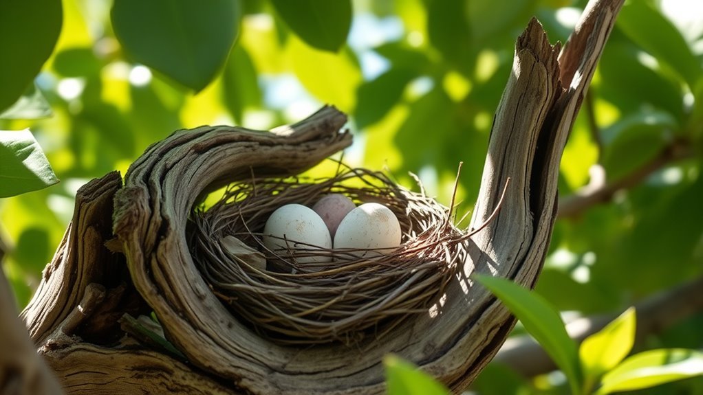 observe nest and eggs