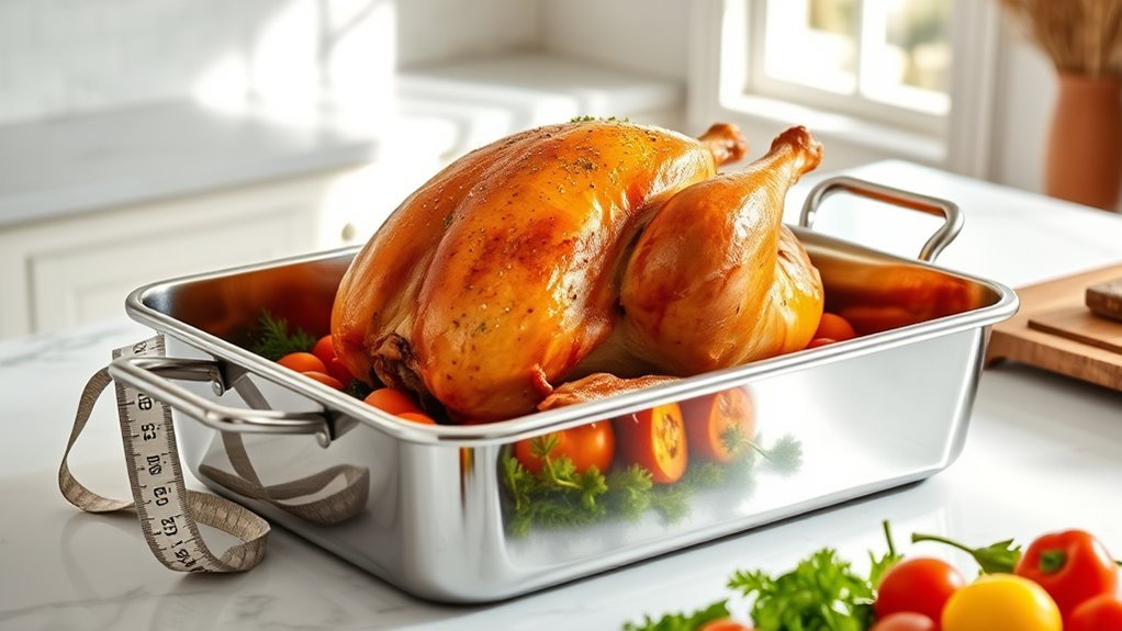 optimal turkey roasting pan size