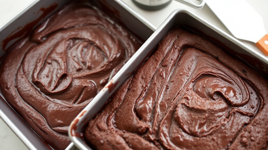 pan size influences brownie thickness