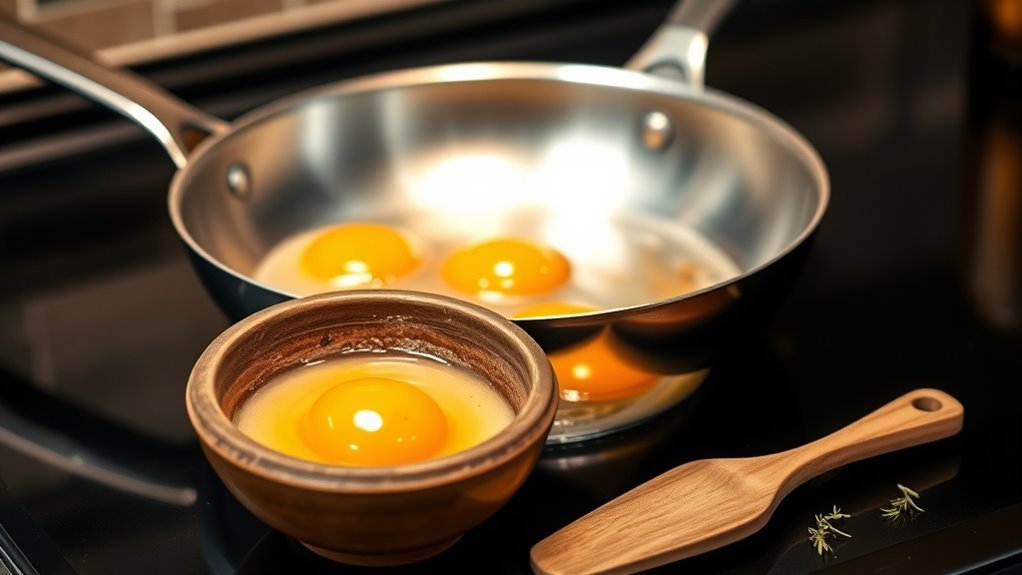 preheat pan on medium low