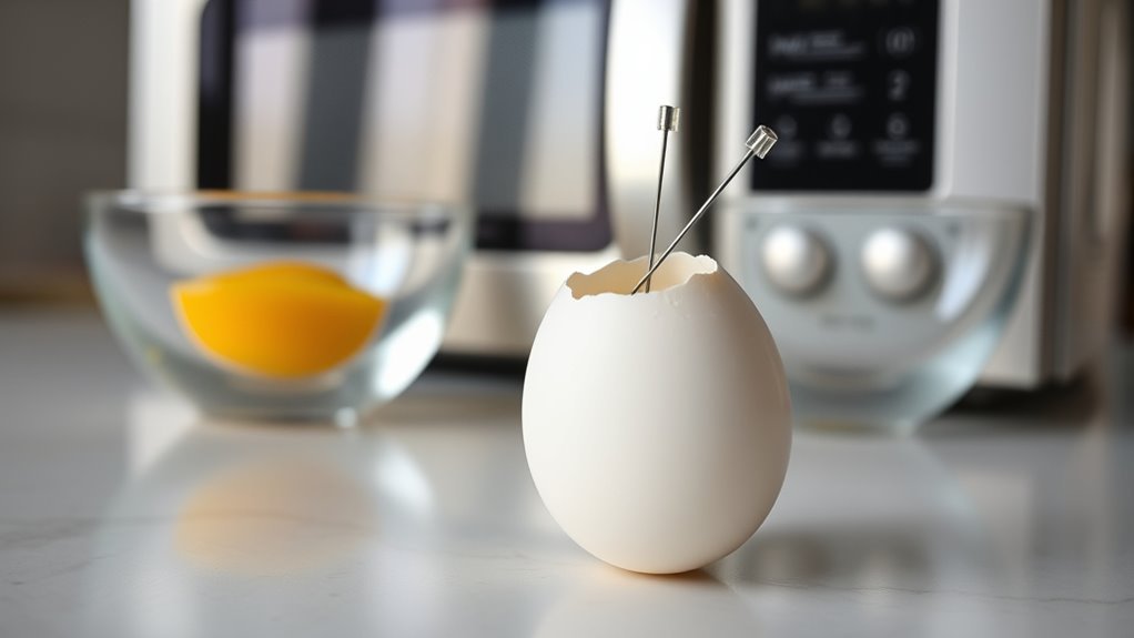 prick eggs prevent explosions