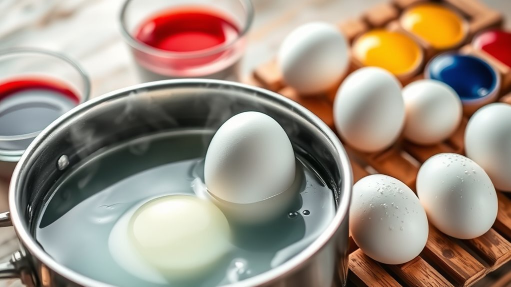 properly boil and cool eggs