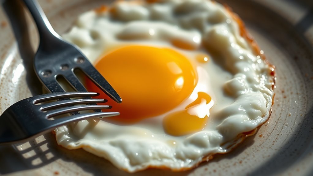 protein content in fried egg