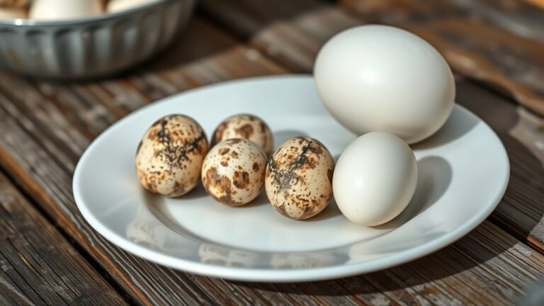 quail eggs compared to chicken