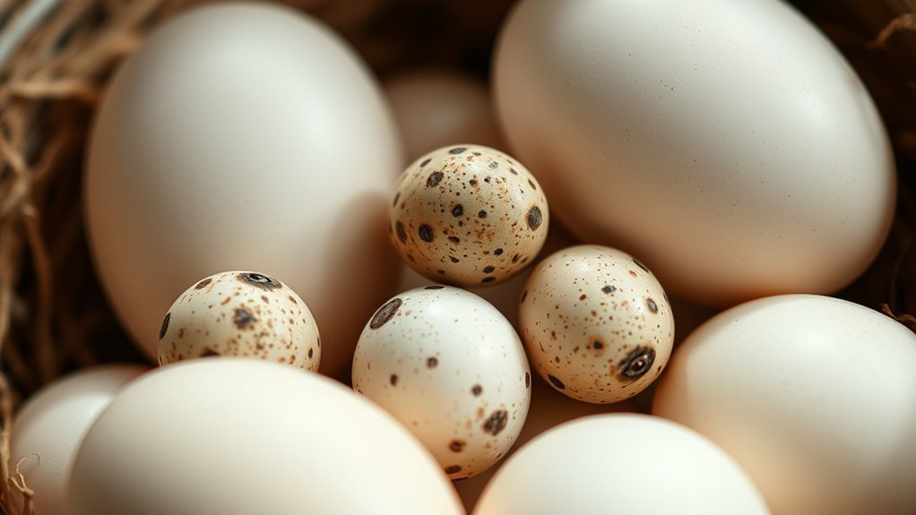 quail eggs match chicken eggs