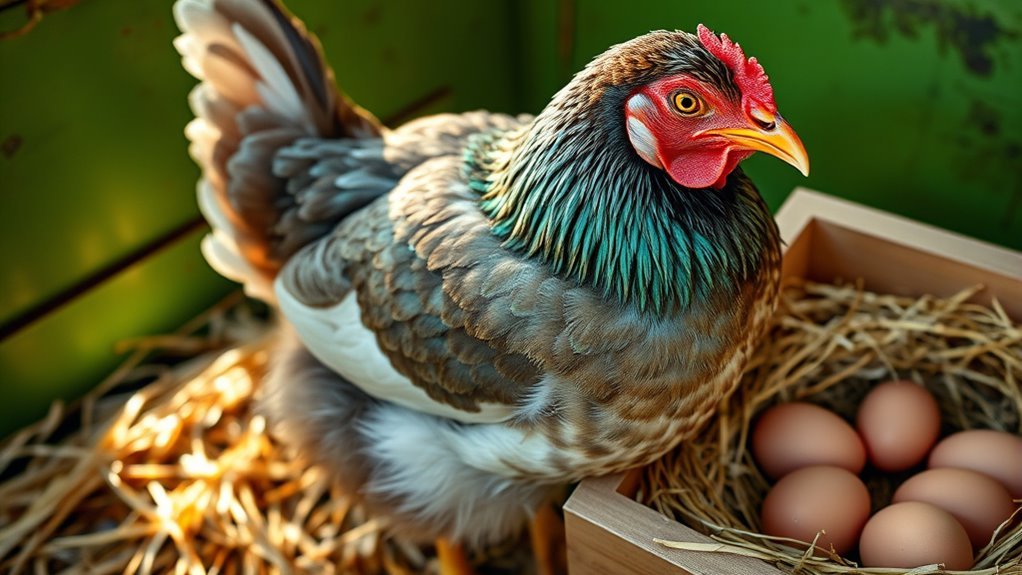 red combs nesting behavior