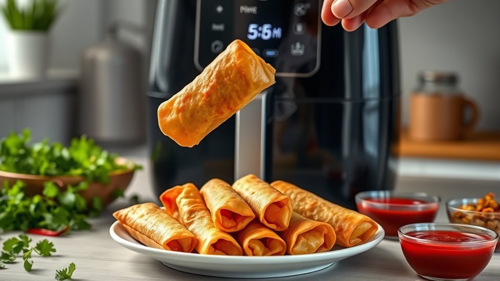 reheat egg rolls quickly