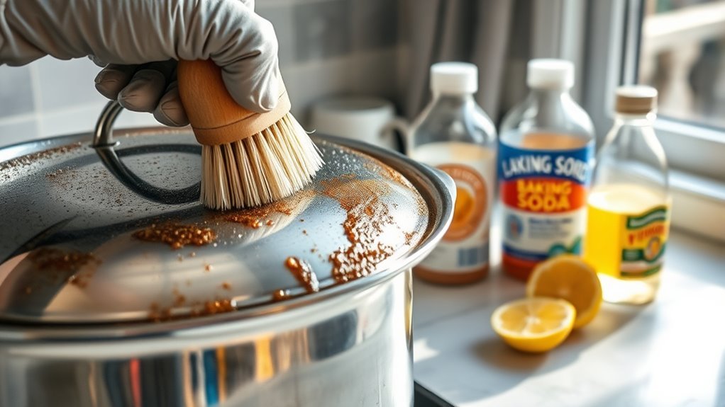 remove baked on grease efficiently