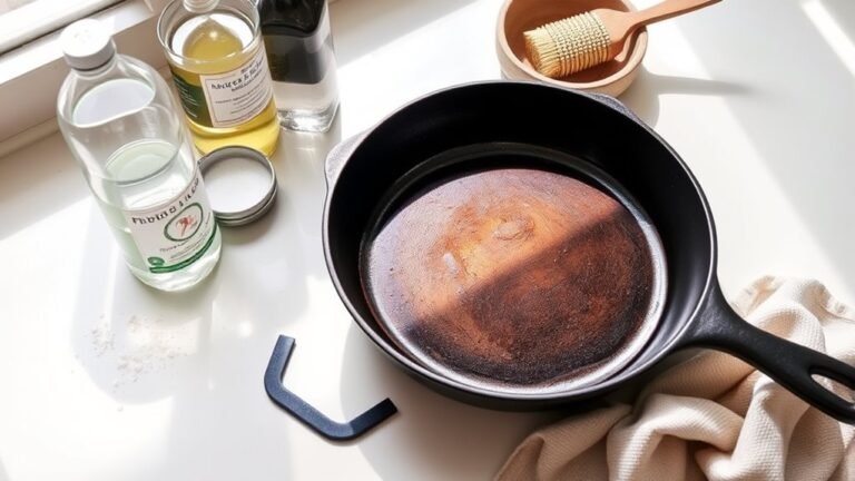 remove rust from cast iron