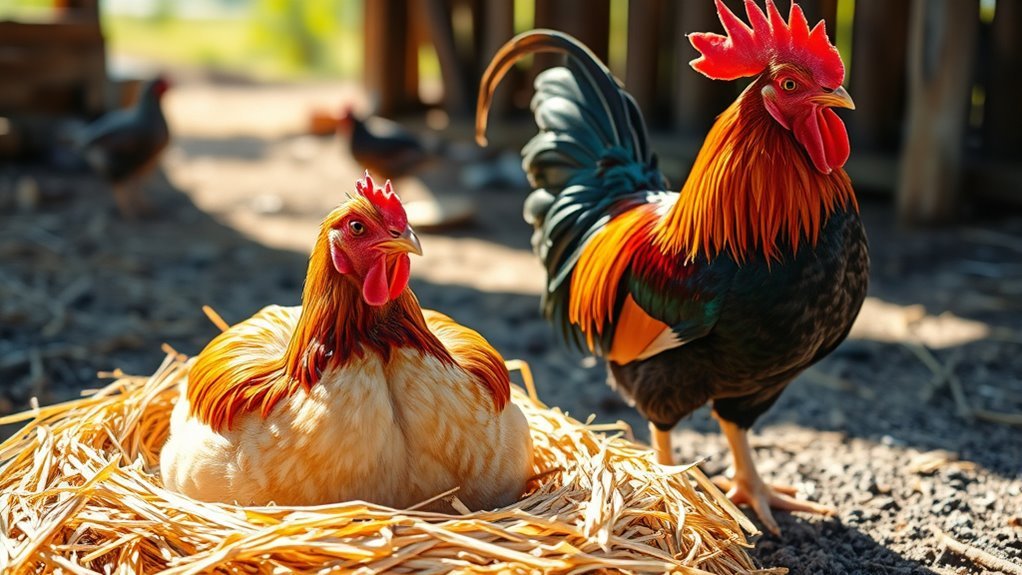 rooster fertilizes hen s eggs