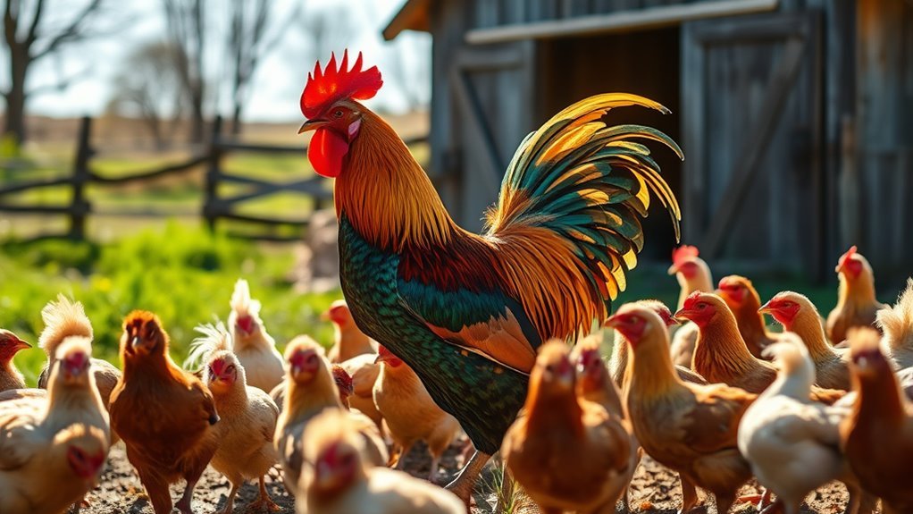 rooster sperm fertilizes eggs