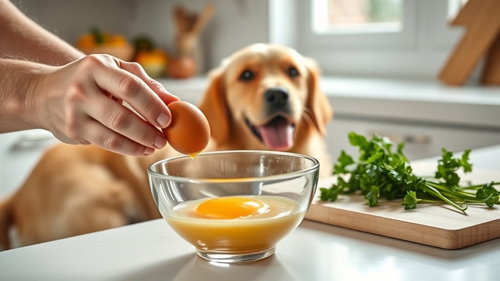 safe raw egg feeding