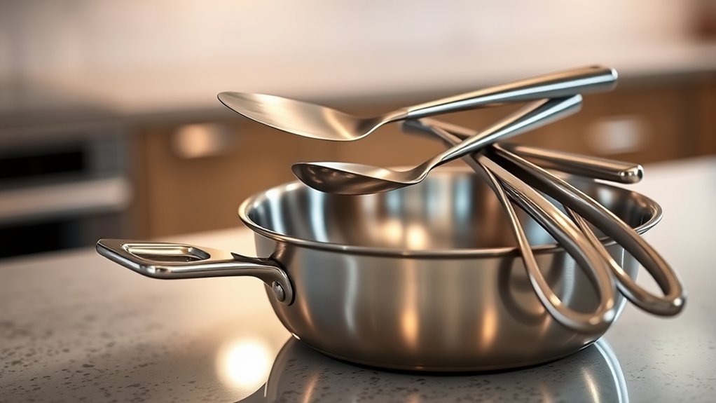 safe stainless steel utensil use