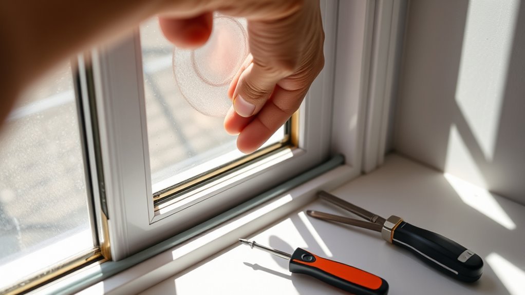 safely remove double pane