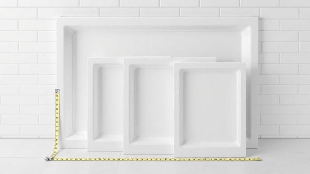 selecting shower pan sizes