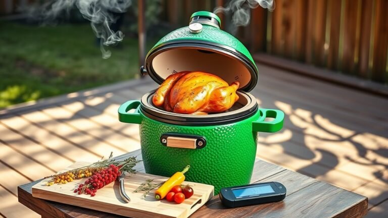 smoke turkey in green egg