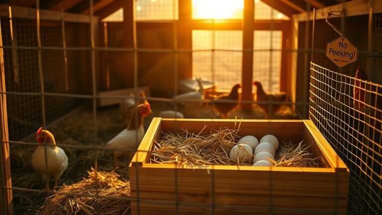 stop hens from pecking eggs