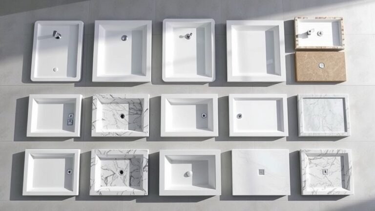ten standard shower pan sizes
