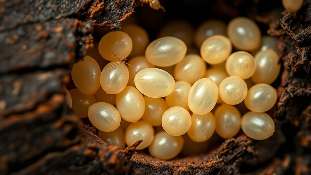 tiny eggs form large clusters