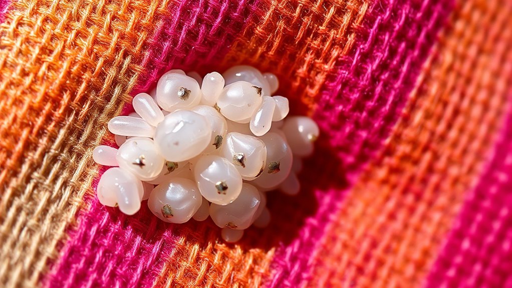 tiny white moth eggs
