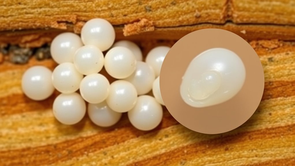 tiny white oval eggs